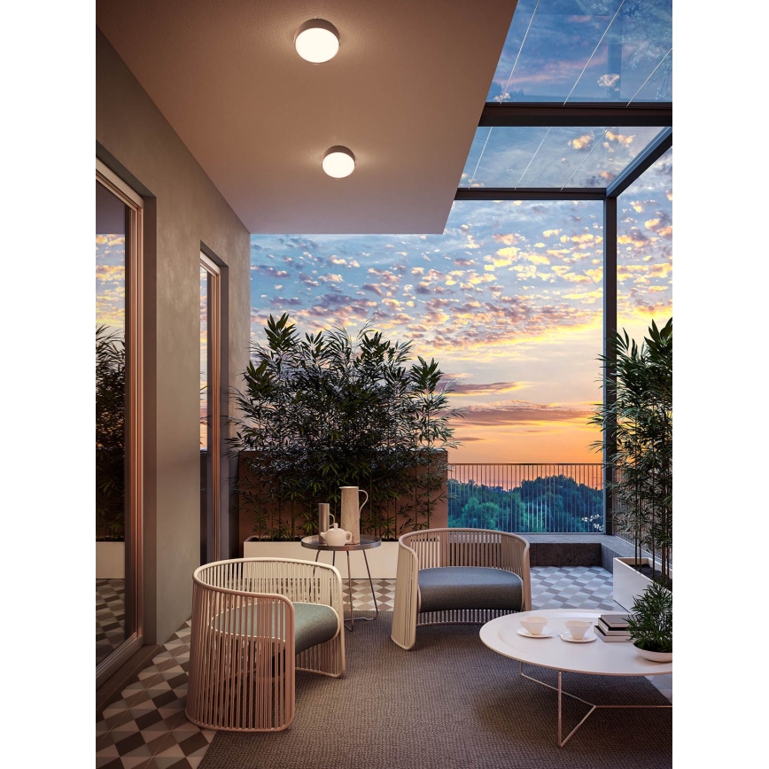 Redo 90496 - LED Vonkajšie stropné svietidlo URANIA LED/10W/230V pr. 16 cm 3000K IP65 hnedá