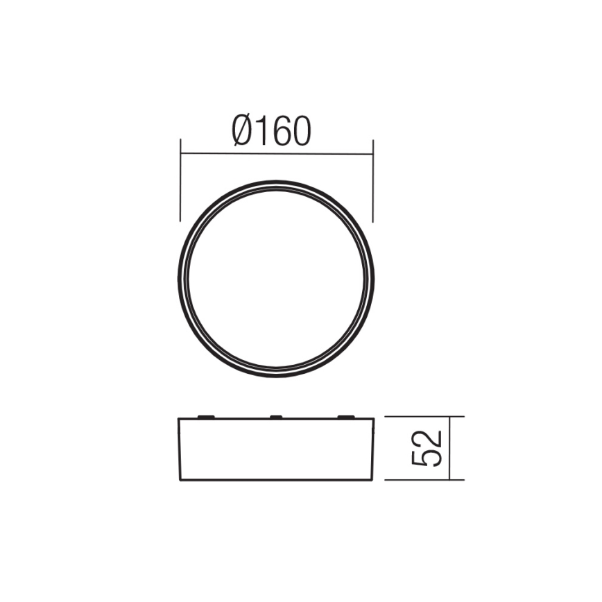 Redo 90496 - LED Vonkajšie stropné svietidlo URANIA LED/10W/230V pr. 16 cm 3000K IP65 hnedá