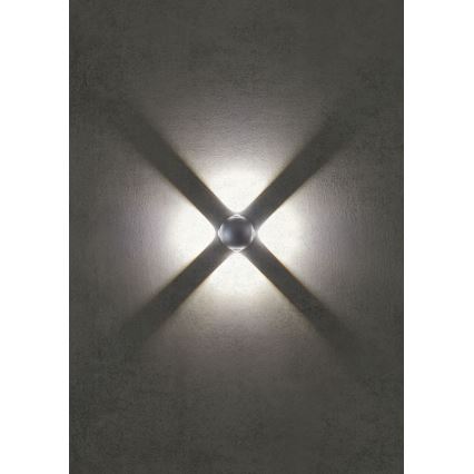 Redo 90500 - LED Vonkajšie nástenné svietidlo MILESTONE 4xLED/3W/230V IP54 antracit