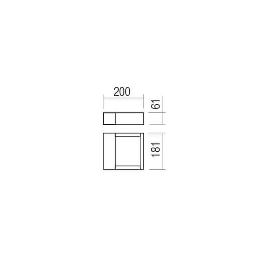 Redo 90508 - LED Vonkajšie nástenné svietidlo WALD LED/10W/230V IP65 antracit