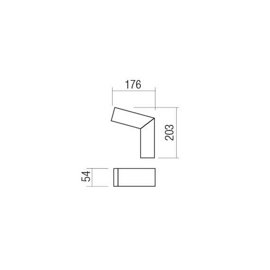 Redo 90510 - LED Vonkajšie nástenné svietidlo WOODY LED/10W/230V IP54 antracit