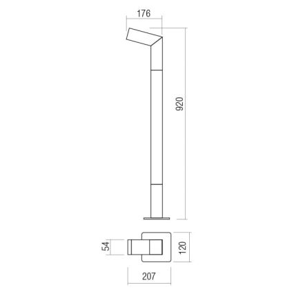 Redo 90512 - LED Vonkajšia lampa WOODY LED/10W/230V IP54 antracit