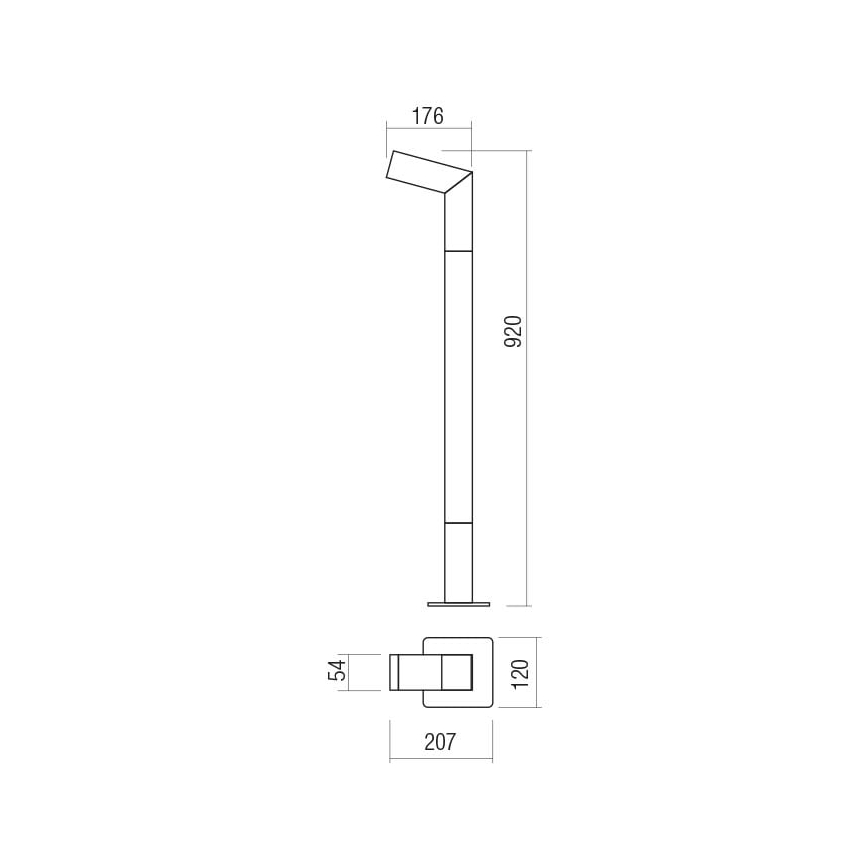 Redo 90512 - LED Vonkajšia lampa WOODY LED/10W/230V IP54 antracit