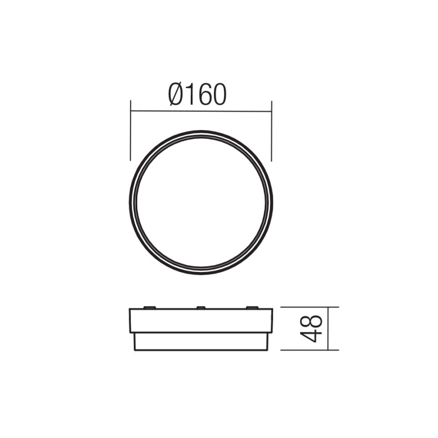 Redo 90516 - LED Vonkajšie stropné svietidlo URANIA LED/10W/230V pr. 16 cm IP65 antracit