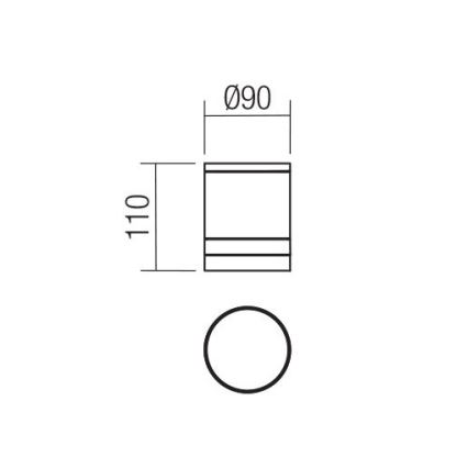 Redo 90519 - Vonkajšie stropné svietidlo CARGO 1xGU10/28W/230V IP54 antracit