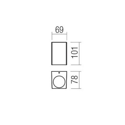 Redo 90528 - LED Vonkajšie nástenné svietidlo BRIO LED/6W/230V 3000K IP54 hnedá