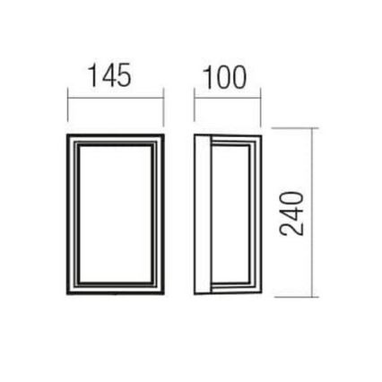 Redo 90534 - LED Vonkajšie nástenné svietidlo QUADRIS LED/12W/230V IP54 hnedá