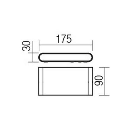 Redo 9054 - LED Vonkajšie nástenné svietidlo POCKET LED/13W/230V IP54 antracit