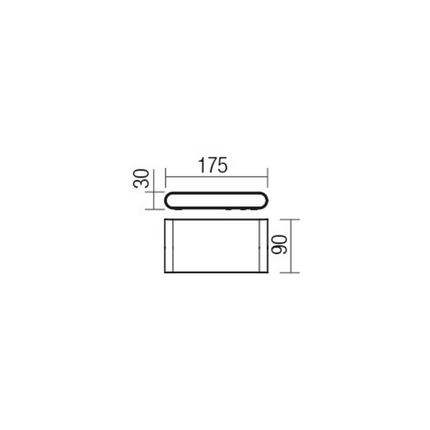 Redo 9054 - LED Vonkajšie nástenné svietidlo POCKET LED/13W/230V IP54 antracit
