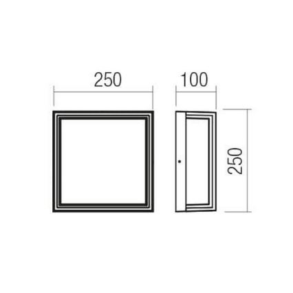 Redo 90566 - LED Vonkajšie nástenné svietidlo QUADRIS LED/20W/230V IP54 hnedá