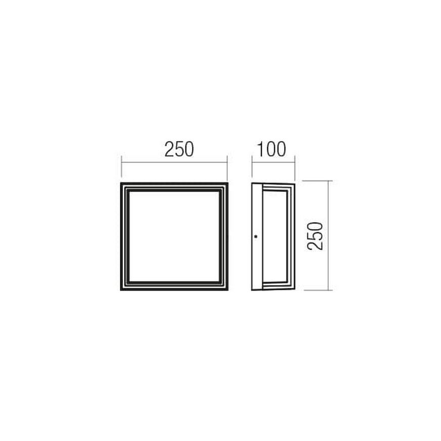 Redo 90566 - LED Vonkajšie nástenné svietidlo QUADRIS LED/20W/230V IP54 hnedá