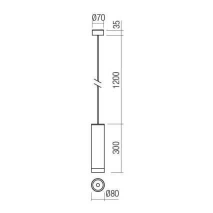 Redo 90571 - LED Vonkajšie závesné svietidlo KLOU LED/9W/230V IP54 antracit