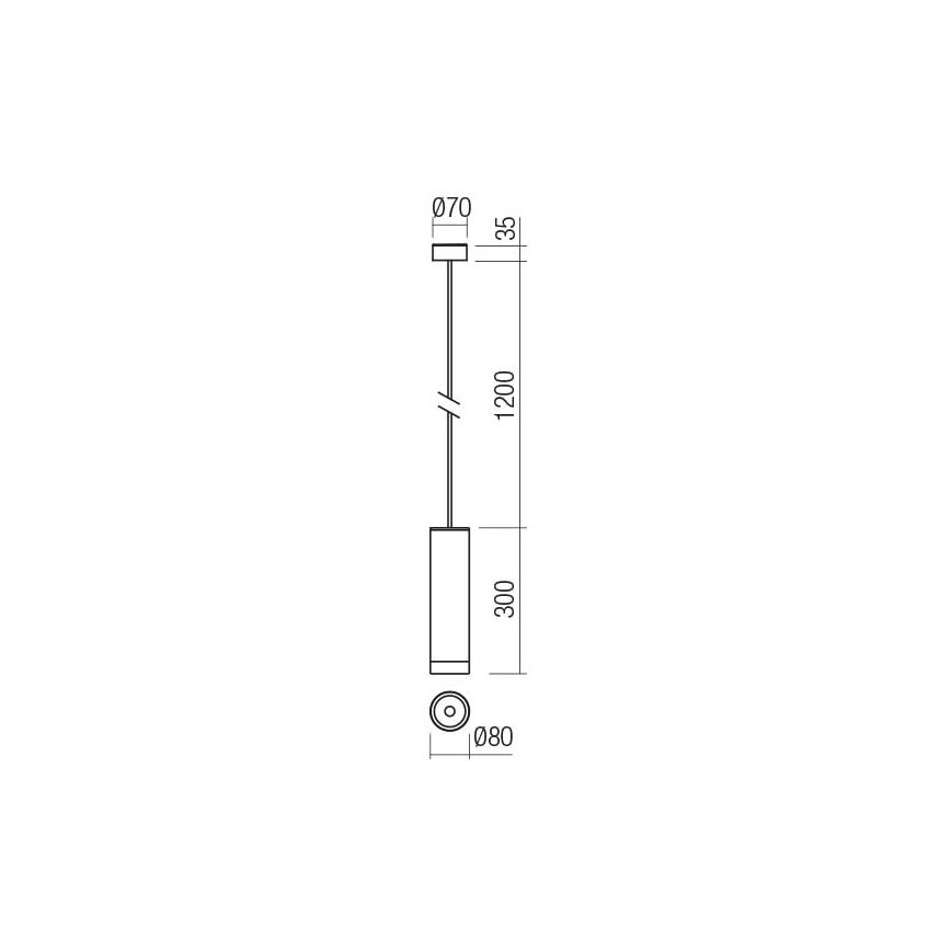 Redo 90571 - LED Vonkajšie závesné svietidlo KLOU LED/9W/230V IP54 antracit