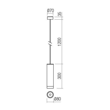 Redo 90572 - LED Vonkajšie závesné svietidlo KLOU LED/9W/230V IP54 hnedá