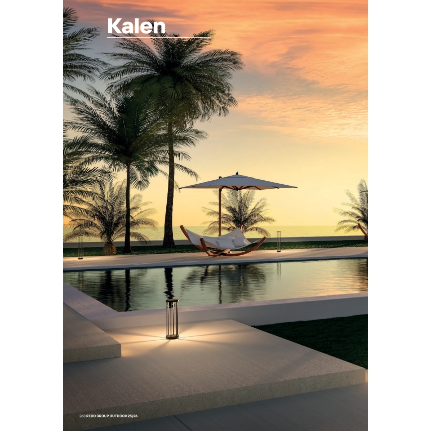 Redo 90577 - LED Vonkajšie svietidlo KALEN LED/8W/230V 3000K 20 cm IP65 antracit