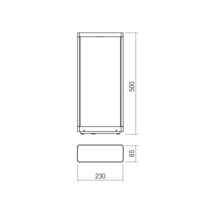 Redo 90581 - LED vonkajšie svietidlo WAKE LED/8W/230V 3000K 50 cm IP65 antracit