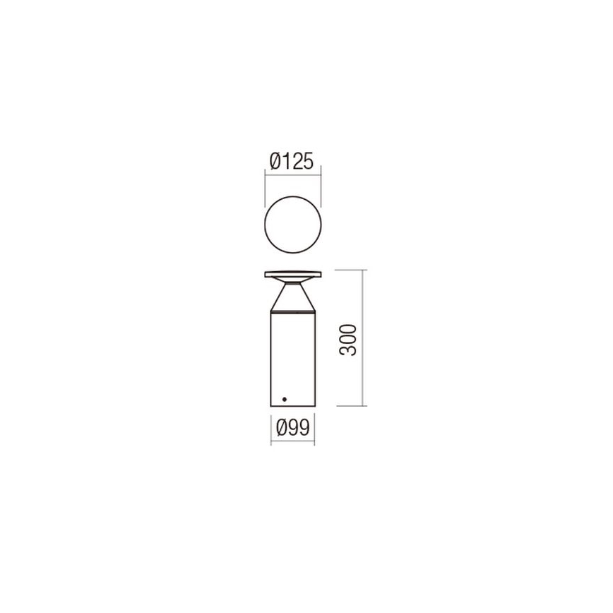 Redo 90590 - Vonkajšie svietidlo BIRO LED/12W/230V 3000K 30 cm CRI 90 IP65 hnedé