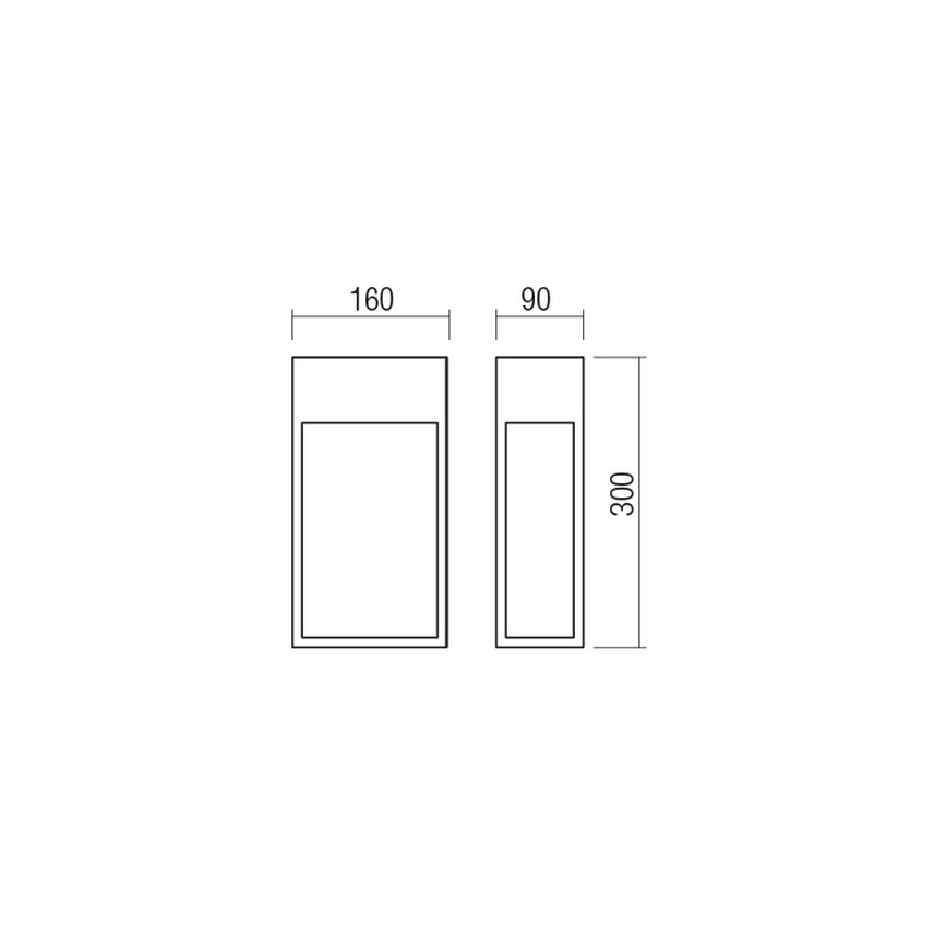 Redo 90603 - LED vonkajšie nástenné svietidlo STAND LED/20W/230V 3000K CRI 90 IP65 antracitové