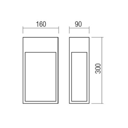 Redo 90604 - LED vonkajšie nástenné svietidlo STAND LED/20W/230V 3000K CRI 90 IP65 hnedá