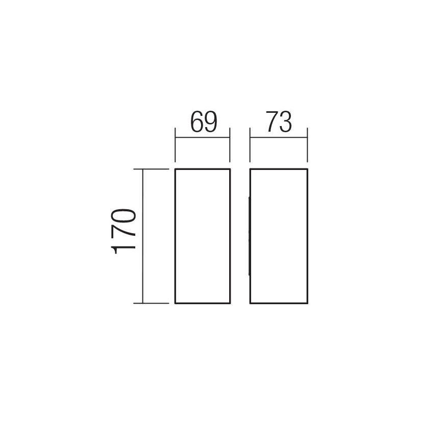 Redo 90635 - LED Vonkajšie nástenné svietidlo SONNY 2xLED/5W/230V 2200/3000/4000K IP54 biela