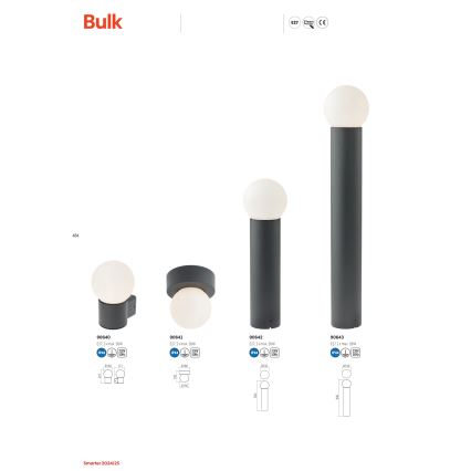 Redo 90643 - Vonkajšia lampa BULK 1xE27/20W/230V 80 cm IP44 antracit