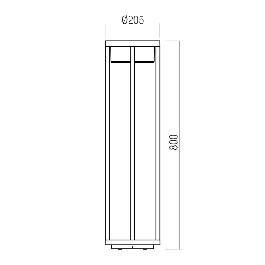 Redo 90677 - vonkajšie LED svietidlo MAX LED/15W/230V 3000K 80 cm IP65 antracit