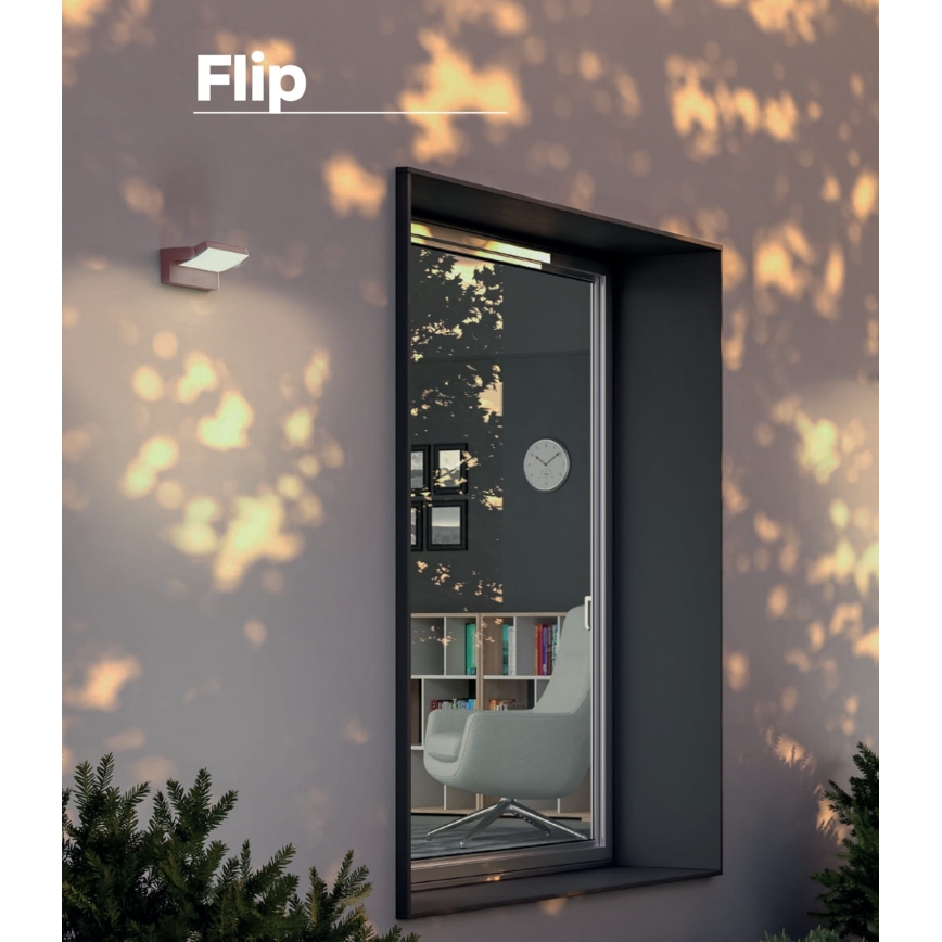 Redo 90716 - LED vonkajšie nástenné svietidlo FLIP LED/40W/230V 3000/4000/5000K CRI 90 IP54 hnedá