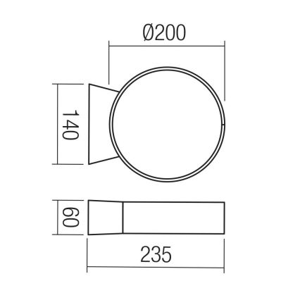 Redo 91062 - LED Vonkajšie nástenné svietidlo ONIRO LED/8W/230V 3000K CRI 90 IP65 antracit