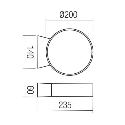Redo 91063 - LED Vonkajšie nástenné svietidlo ONIRO LED/8W/230V 3000K CRI 90 IP65 hnedé