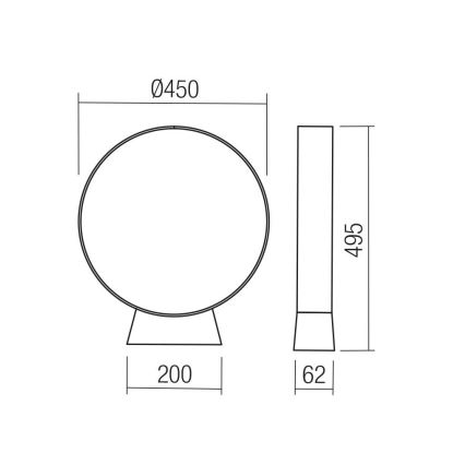 Redo 91067 - LED vonkajšie svietidlo ONIRO LED/15W/230V 3000K 49,5 cm CRI 90 IP65 hnedé