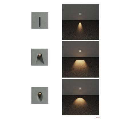 Redo 91195 - LED vonkajšie orientačné svietidlo BAST LED/2,5W/230V 3000K CRI 90 IP65 šedé