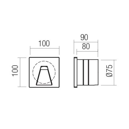 Redo 91195 - LED vonkajšie orientačné svietidlo BAST LED/2,5W/230V 3000K CRI 90 IP65 šedé