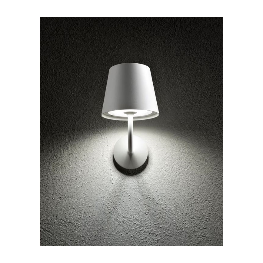 Redo 9124 - LED Vonkajšia nástenná lampa GIORGIO LED/7W/230V IP65 biela