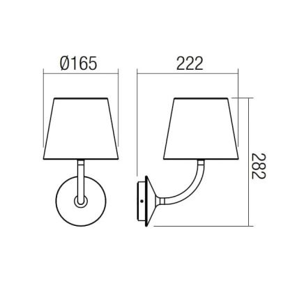 Redo 9125 - LED Vonkajšia nástenná lampa GIORGIO LED/7W/230V IP65 čierna