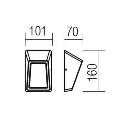 Redo 9166 - LED Vonkajšie nástenné svietidlo ARGES LED/3W/230V IP54 hnedá