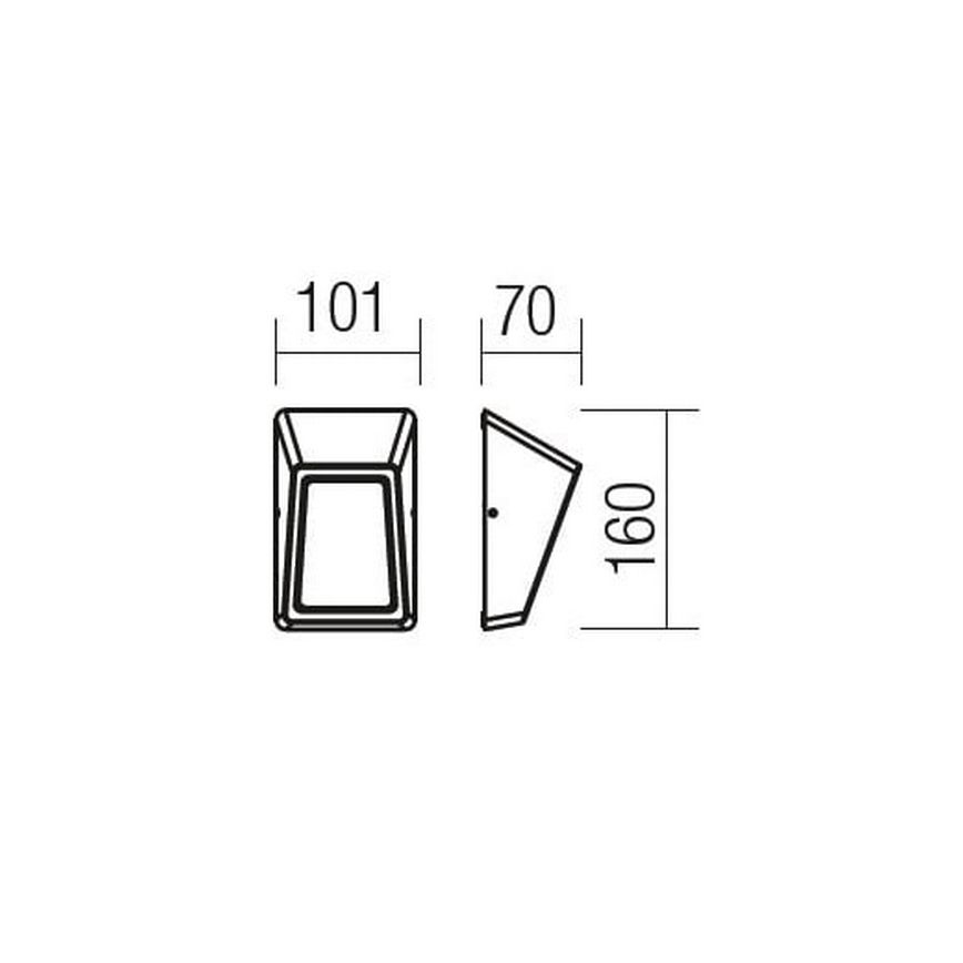 Redo 9166 - LED Vonkajšie nástenné svietidlo ARGES LED/3W/230V IP54 hnedá