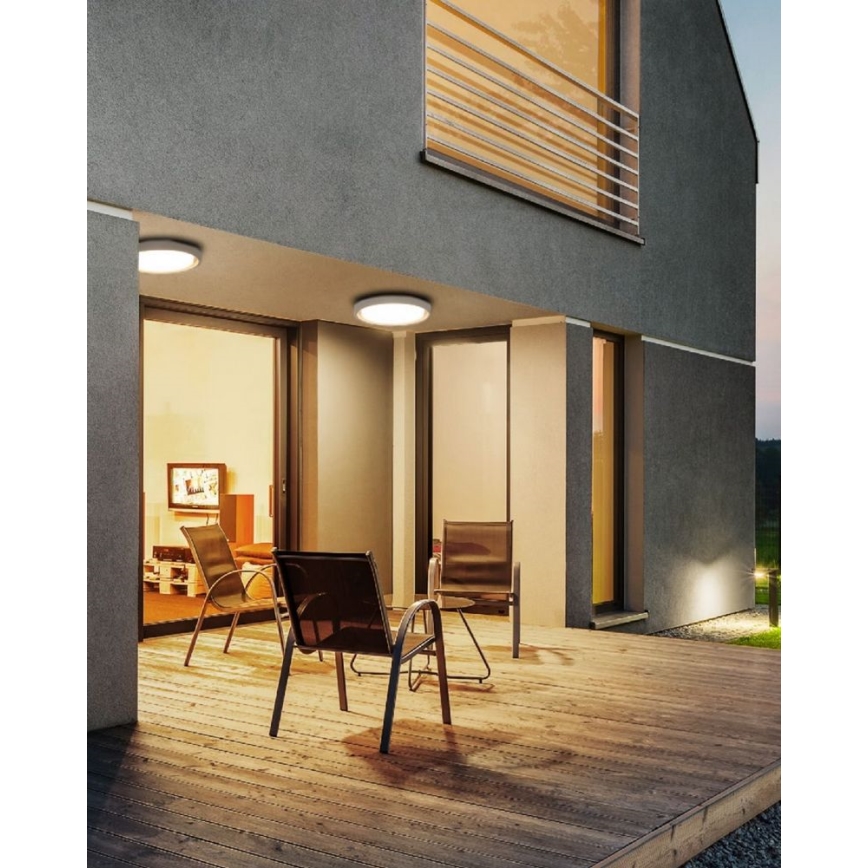 Redo 9180 - LED Vonkajšie stropné svietidlo BEZEL LED/25W/230V pr. 27 cm IP54 biela