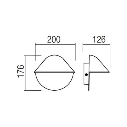 Redo 9496 - LED Vonkajšie nástenné svietidlo PACMAN LED/8W/230V IP44 antracit