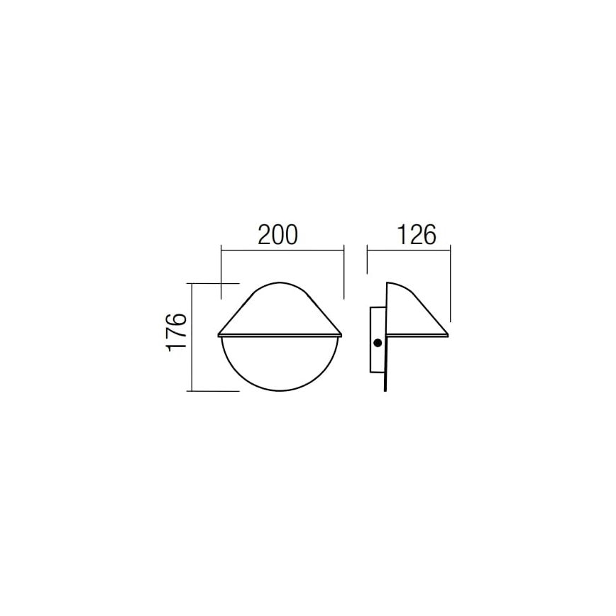 Redo 9496 - LED Vonkajšie nástenné svietidlo PACMAN LED/8W/230V IP44 antracit