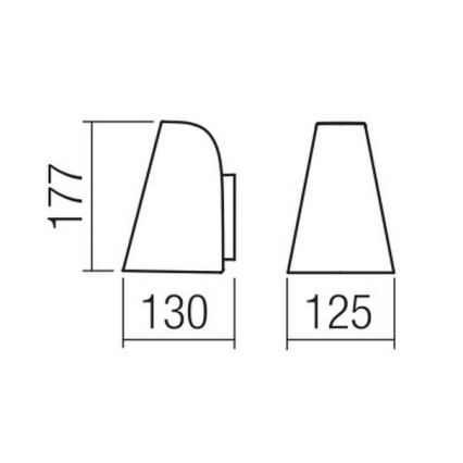 Redo 9529 - Nástenné svietidlo ALVAR 1xGU10/35W/230V IP44