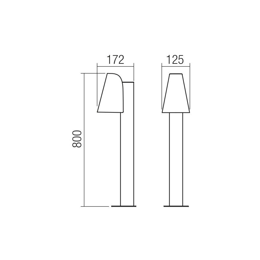 Redo 9532 - Vonkajšia lampa ALVAR 1xGU10/35W/230V IP44