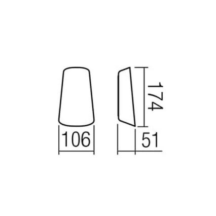 Redo 9536 - LED Vonkajšie nástenné svietidlo TWILL 1xLED/11W/230V IP65