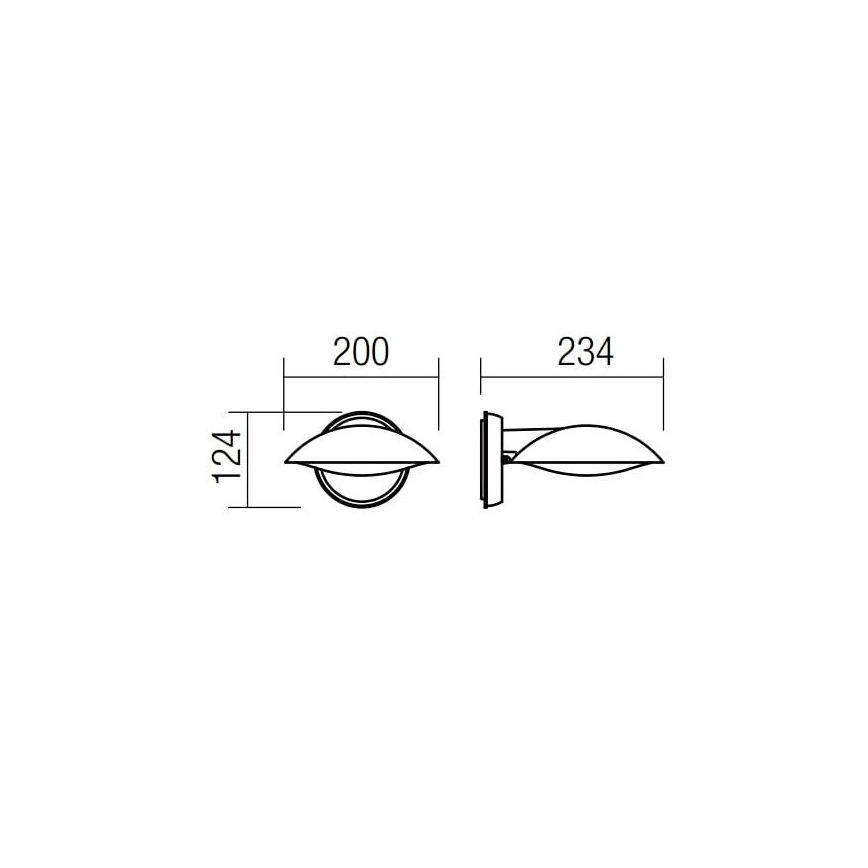 Redo 9617 - LED Vonkajšia nástenná lampa CAPP LED/12W/230V IP54 antracit