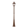 Redo 9662 - Vonkajšia lampa ESSEN 1xE27/70W/230V 221,5 cm IP44 hnedá/patina