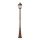 Redo 9662 - Vonkajšia lampa ESSEN 1xE27/70W/230V 221,5 cm IP44 hnedá/patina