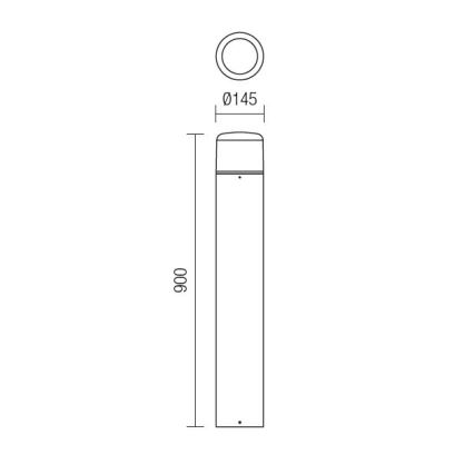 Redo 9683 - LED vonkajšie svietidlo CYCLO LED/9W/230V 2900-3100K 90 cm IP54 hnedé