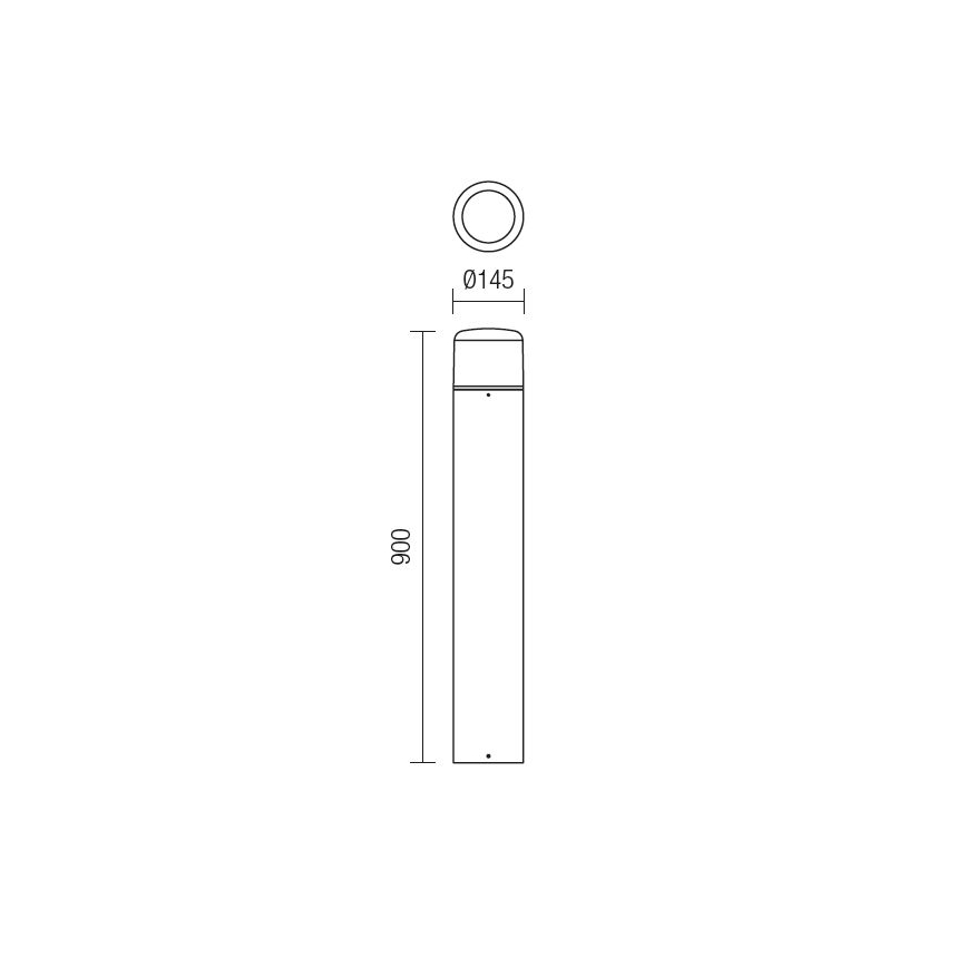 Redo 9683 - LED vonkajšie svietidlo CYCLO LED/9W/230V 2900-3100K 90 cm IP54 hnedé