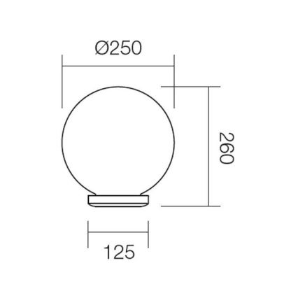 Redo 9770 - Náhradné tienidlo k vonkajšiemu svietidlu SFERA pr. 25 cm IP44 hnedá