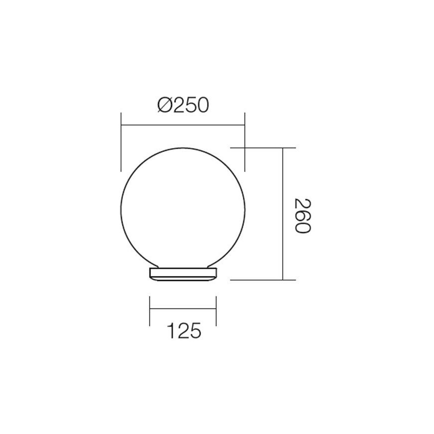 Redo 9770 - Náhradné tienidlo k vonkajšiemu svietidlu SFERA pr. 25 cm IP44 hnedá