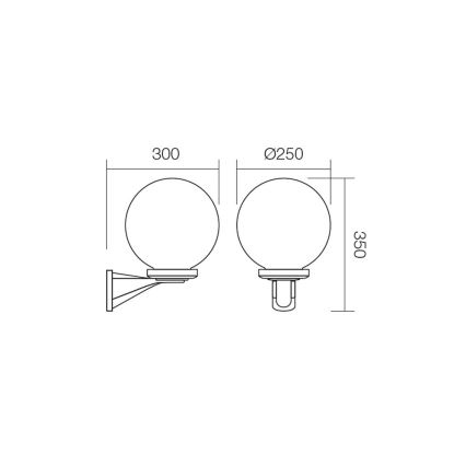 Redo 9789 - Vonkajšie nástenné svietidlo SFERA 1xE27/42W/230V IP44 biela